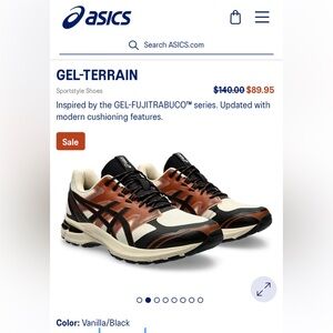 Asics Gel Terrain men’s size 11 vanilla/black
